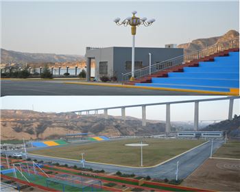 廣場高桿燈、中華燈-渭南合陽特警訓練基地廣場照明