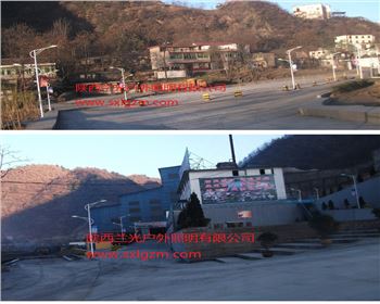 8米雙臂市電路燈-省商洛市廠區內部景觀燈